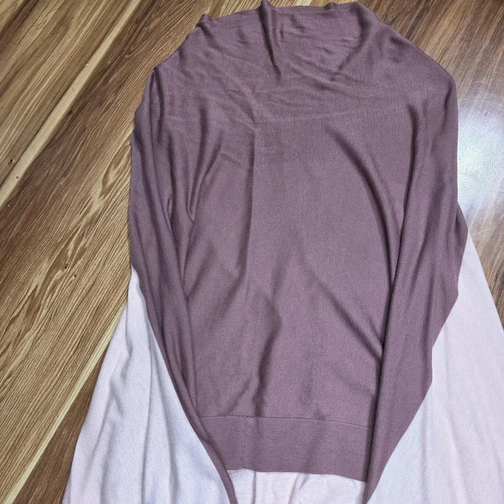 Lululemon‎ Athletica Sweater Cape Womens One Size Pink Viscose Blend V Neck Knit